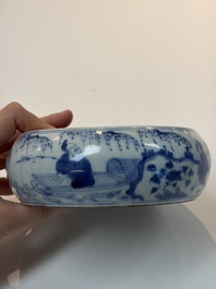 A varied group of 15 Chinese blue and white wares, 18th C. and later