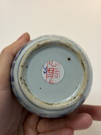 A varied group of 15 Chinese blue and white wares, 18th C. and later