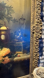 Jean-Baptiste Robie (1821-1910): 'Still Life with Roses and Wild Strawberries', oil on canvas, signed and dated 1863