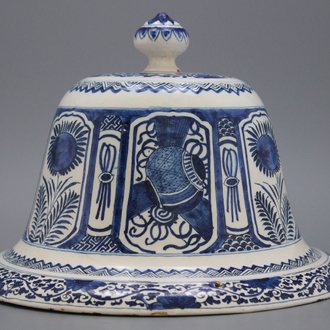 A rare Dutch Delft blue and white chinoiserie dome, late 17th C., Lambertus van Eenhoorn.