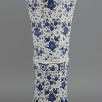A very large Dutch Delft blue and white vase 18th C.