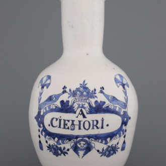 A large Brussels faience pharmacy bottle A:CIEHORI, 18th C.