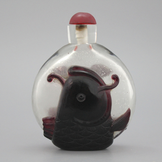 Chinees snuifflesje, Peking glas, 19/20e