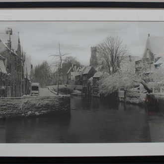 Grote originele foto van Brugge, ca. 1937, fotograaf Arthur Brusselle