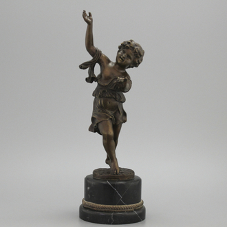 Een jong danseresje in brons, 19e