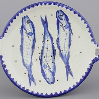 Passoire à poisson en Delft, la Frise, Makkum, 19e