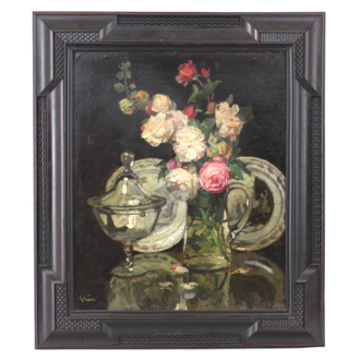 Jules Alexandre Grün (1868-1934), Stilleven met bloemen
