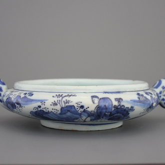 Bol rare à cognac en faïence de Delft, chinoiserie, 17e
