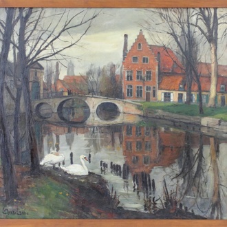 Leo Mechelaere (1880-1964), Zicht op de toegang naar het Brugse Begijnhof