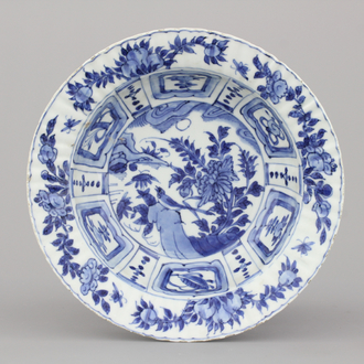 Blauw en witte Wan-Li 'klapmuts' kom in Chinees porselein, Ming-dynastie, 16e eeuw