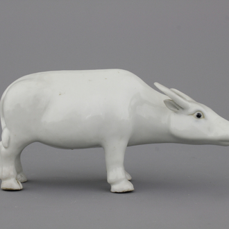Waterbuffel in 'blanc-de-chine', 19e eeuw
