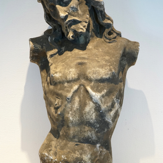 Een plaasteren beeld van Christus met doornenkroon, 19/20e eeuw, Brugge