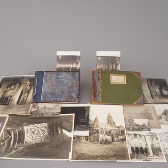 Een collectie albumine en andere zwart-wit foto's over Egypte, Rhodos, Het Vaticaan, ... ca. 1900