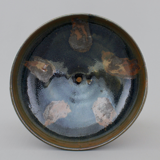 A russet-splashed black-glazed bowl, presumably Song Dynasty