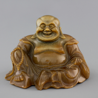 Un bouddha en corne de rhinocéros, Chine, 19ème