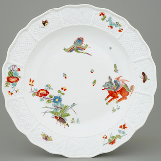 A Meissen porcelain "Korean Lion" plate, ca. 1740