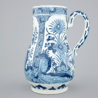 A blue and white Dutch Delft jug in Japanese style, ca. 1700