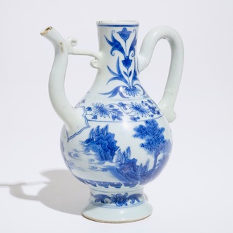Een Chinese blauwwitte schenkkan, Transitie periode