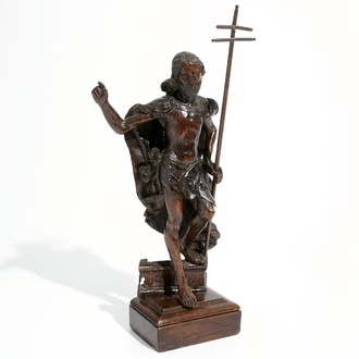 De opstanding van Christus, retabelfragment, eik, Vlaanderen, 16e eeuw