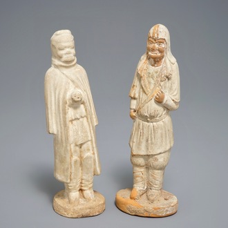 Two Chinese pottery figures, Tang
