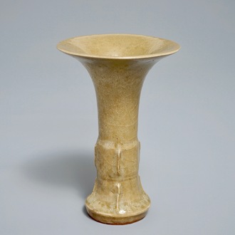 A Chinese Longquan gu vase, Song or later