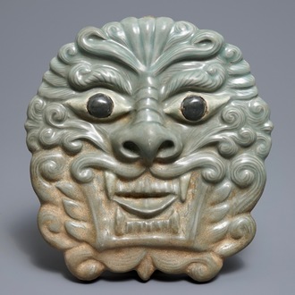 Een Koreaans celadon masker, Goryeo of later
