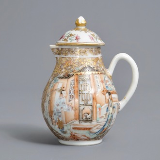 Een fijne Chinese famille rose melkkan, Yongzheng