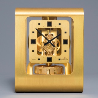 Luigi Colani voor Jaeger Le Coultre, Atmos klok in verguld en geborsteld messing, 1974-1975