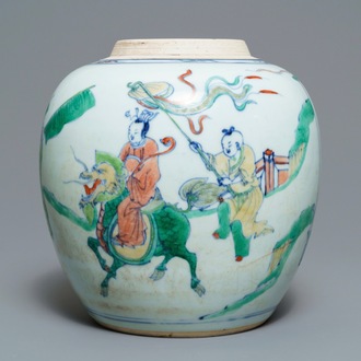 Een Chinese doucai gemberpot, wellicht Kangxi/Yongzheng