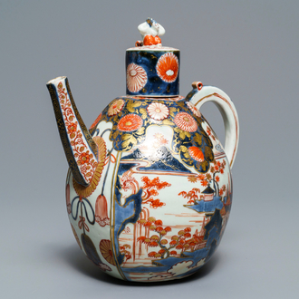 Een grote Japanse Imari dekselkan, Edo, 17e eeuw