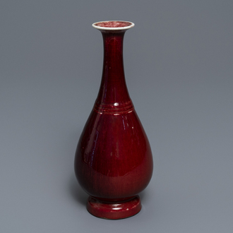 A Chinese pear-shaped 'langyao' vase, 19th C.