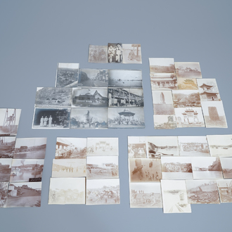 48 zwart-wit foto's met Chinese scènes, 19/20e eeuw