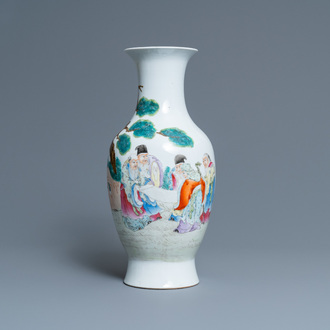 A Chinese famille rose vase, Qianlong mark, Republic