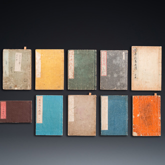 Tien Japanse albums met houtsnedes, Edo/Meiji, 19e eeuw
