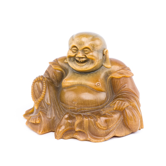 RETOUR DHL 07/11/2024 Een zeldzame Chinese sculptuur van Boeddha in rinoceroshoorn, eind 19e eeuw