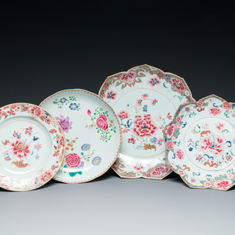 Vier Chinese famille rose schotels, Qianlong