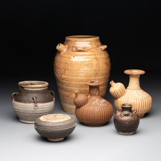 A collection of six Chinese monochrome wares, Ming