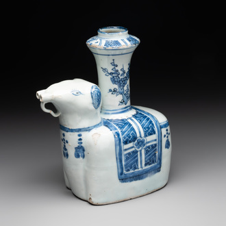 A Chinese blue and white 'elephant' kendi, Wanli