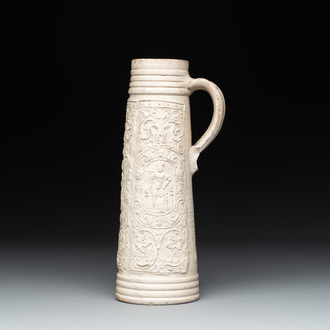 A Siegburg stoneware 'Schnelle' possibly depicting King David, 16th C.