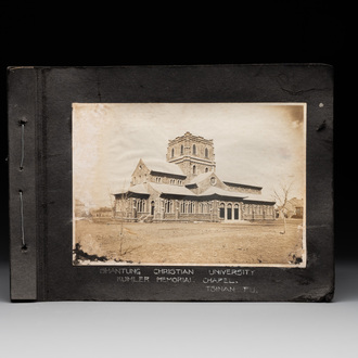 A photo album with the architectural inventory of the German enclave in Jinan (Tsinan Fou - Kai Fengou), 20th C.