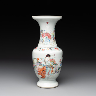 A fine Chinese famille rose 'magu' vase, Yongzheng