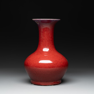 A Chinese flambé-glazed vase, 19th C.