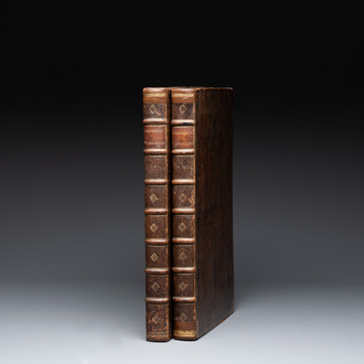 Verheerlykt Vlaandre, Flandria Illustrata, an illustrated chronicle of Flanders in three tomes and two volumes, Flanders, dated 1735