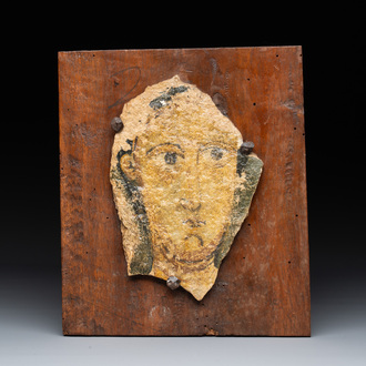 A Byzantine fresco fragment, 12/13th C.