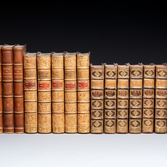 The complete leather-bound collections of Saint Evremond, Boileau-Despréaux and Histoire des négociations diplomatiques, 18th/19th C.