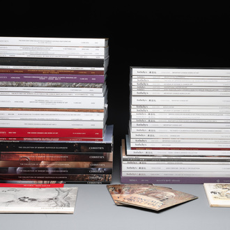 A varied collection of 56 auction catalogues on Asian arts from Christie's, Sotheby's and others, 1980-2015