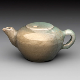 A Chinese Longquan celadon water dropper, Song
