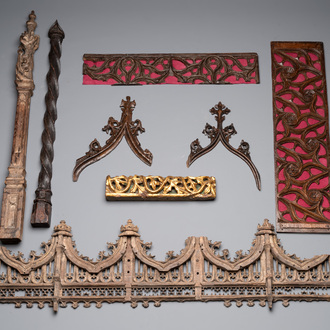 Eight Gothic wooden carvings, France and Flanders, 15th C.