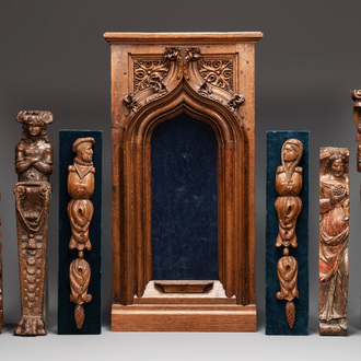 A group of oak carvings, France and Flanders, 16th C. and later