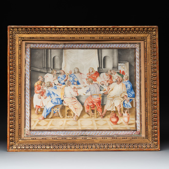 European School: The Last Supper, gouache on vellum, 17/18th C.